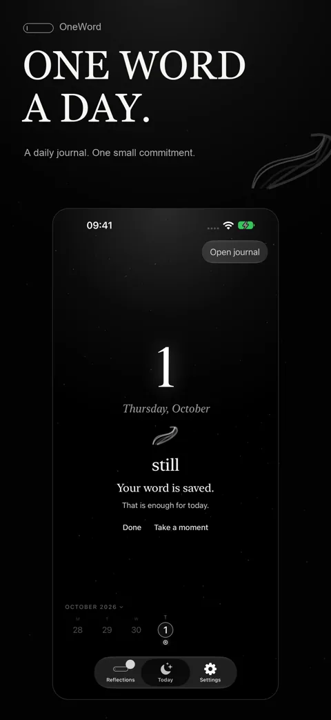 One Word — Daily journal