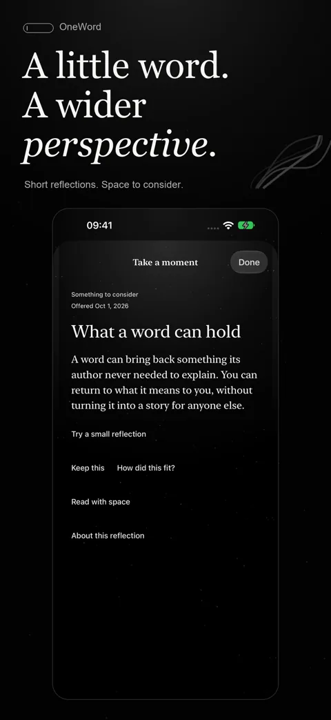 One Word — another look at the app