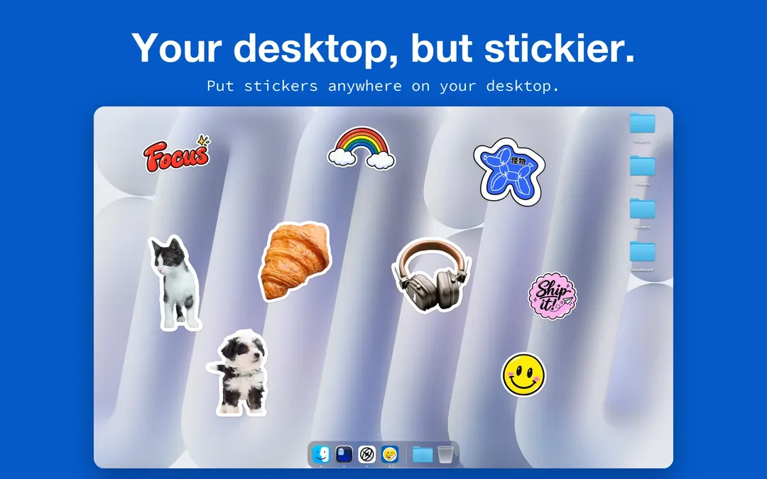 Sticktop — Desktop stickers