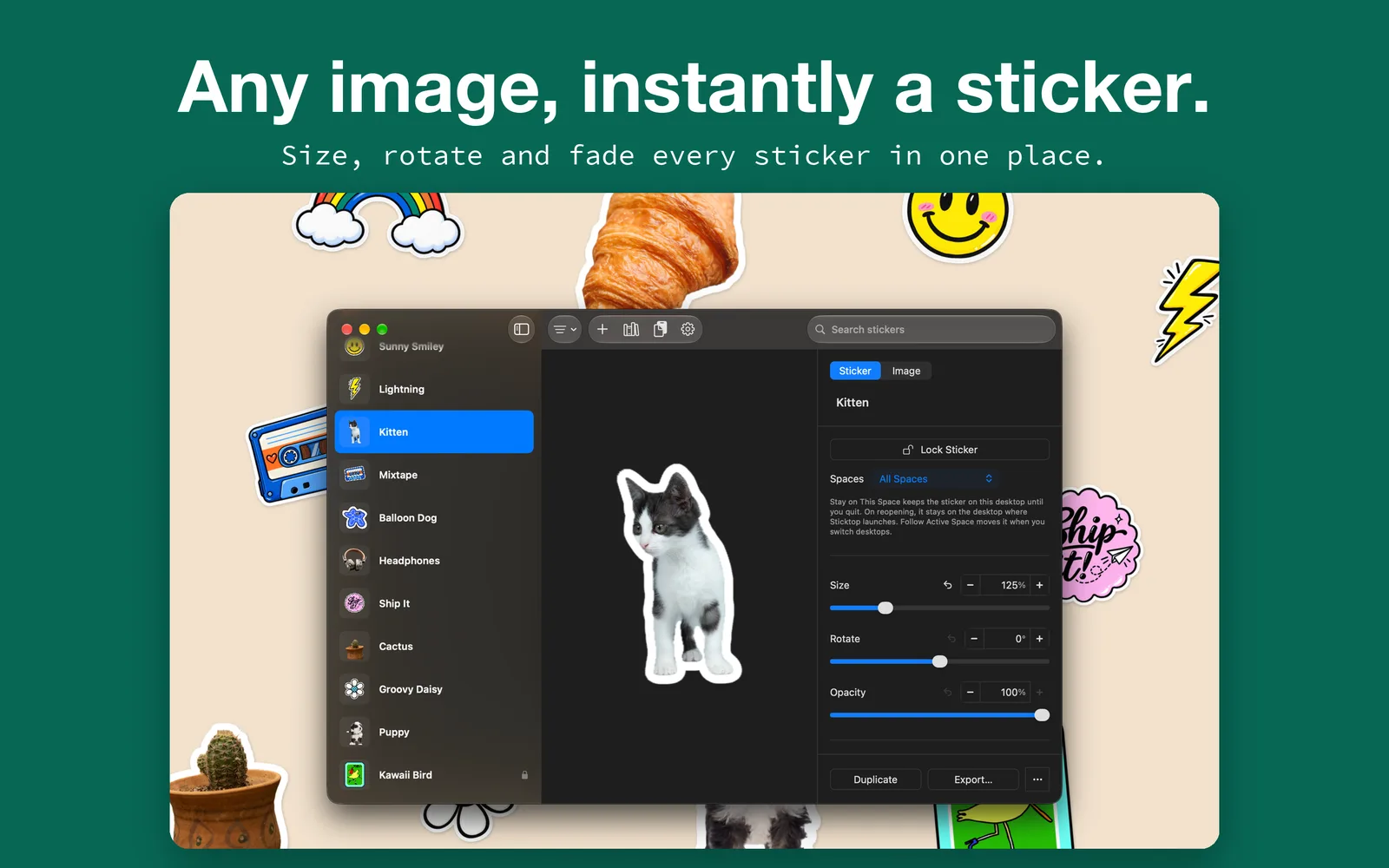 Make each sticker yours