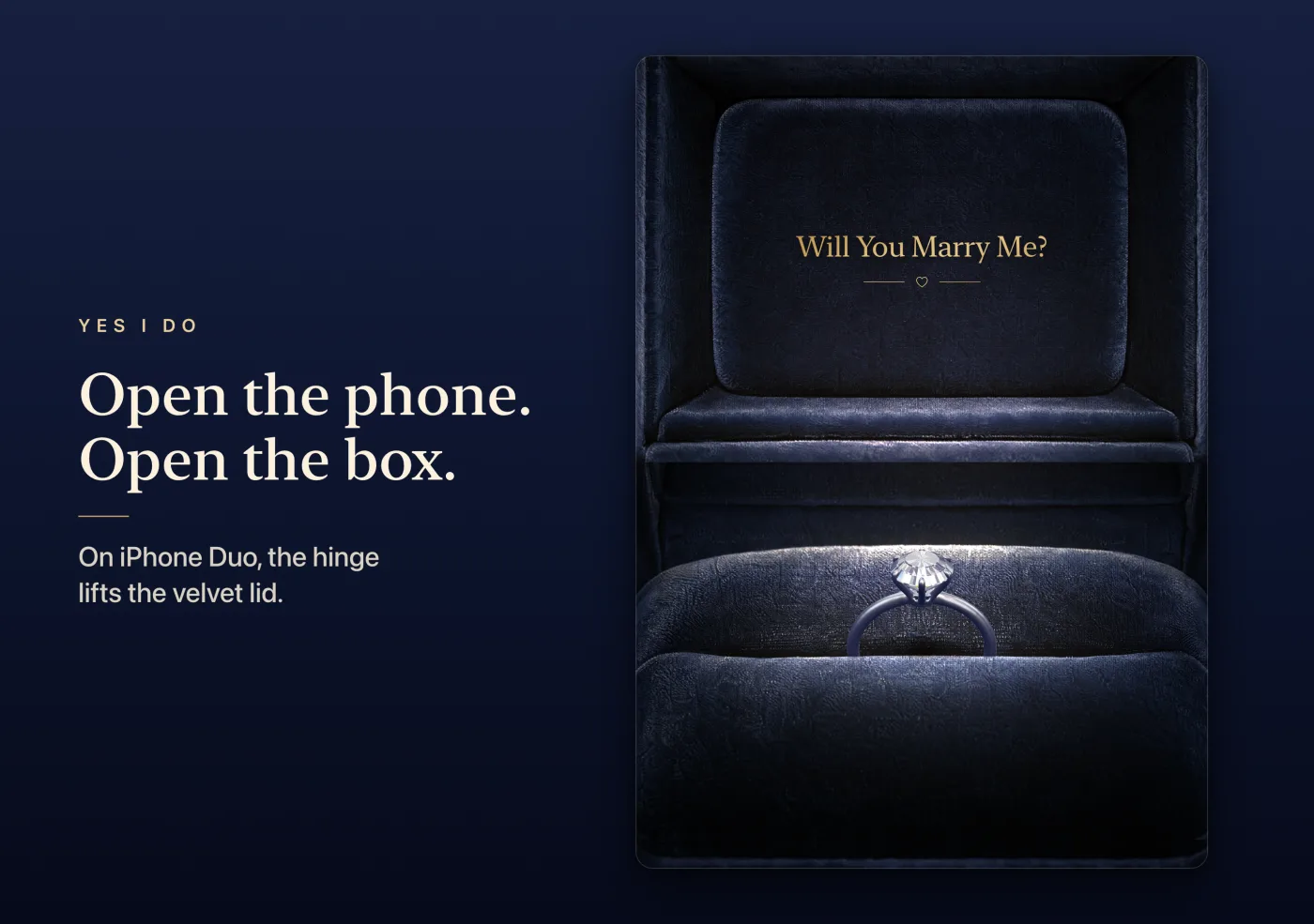 Open the phone. Open the box.